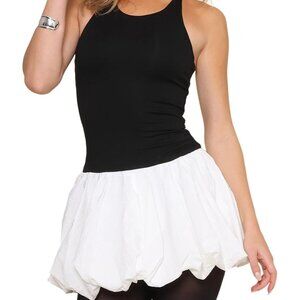 Gab & Kate Cute Blk/White Bubble Hem Party Dress NWT